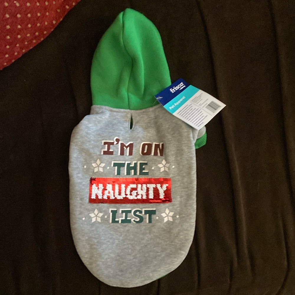 NWT Darling Naughty/Nice dog sweatshirt!  Never worn.